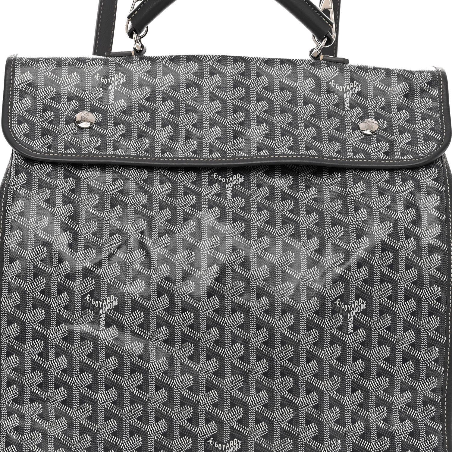 Goyard Goyardine Saint Leger Soft Briefcase Backpack Grey 7 of 10