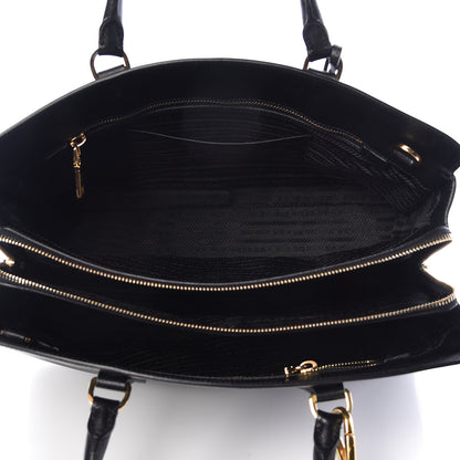Prada Saffiano Lux Large Top Handle Open Tote Black 5 of 10
