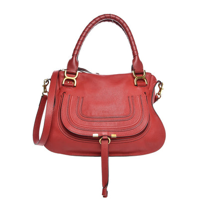Chloe Calfskin Medium Marcie Satchel Red 1 of 8
