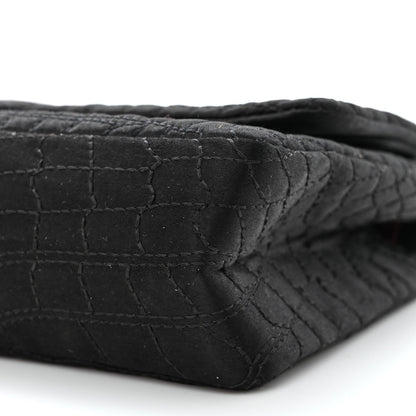 Chanel Satin Coco's Croc 2.55 Reissue East West Flap Black 10 of 12