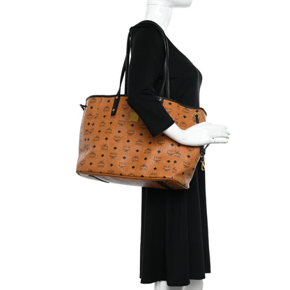 MCM Visetos Medium Project Reversible Shopper Tote Cognac 2 of 16