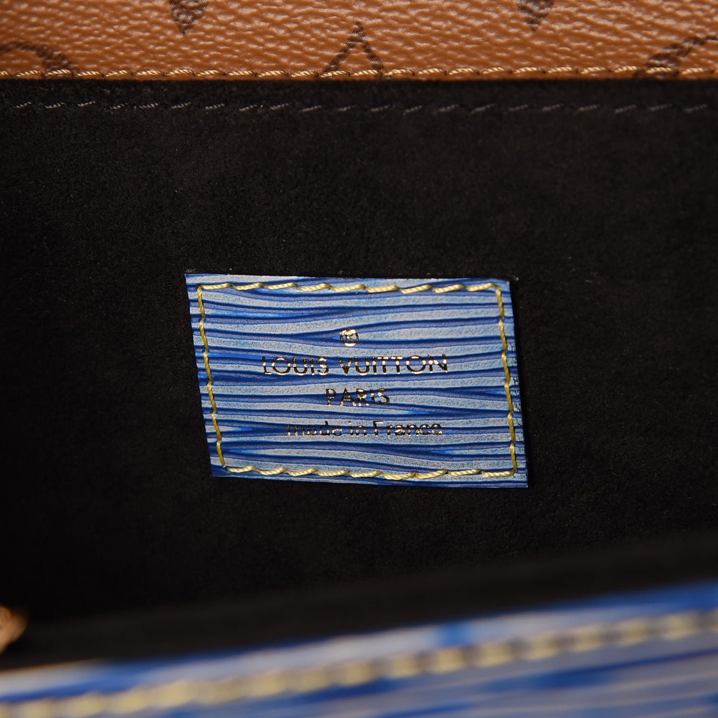 Epi Reverse Monogram Pochette Metis Denim Light