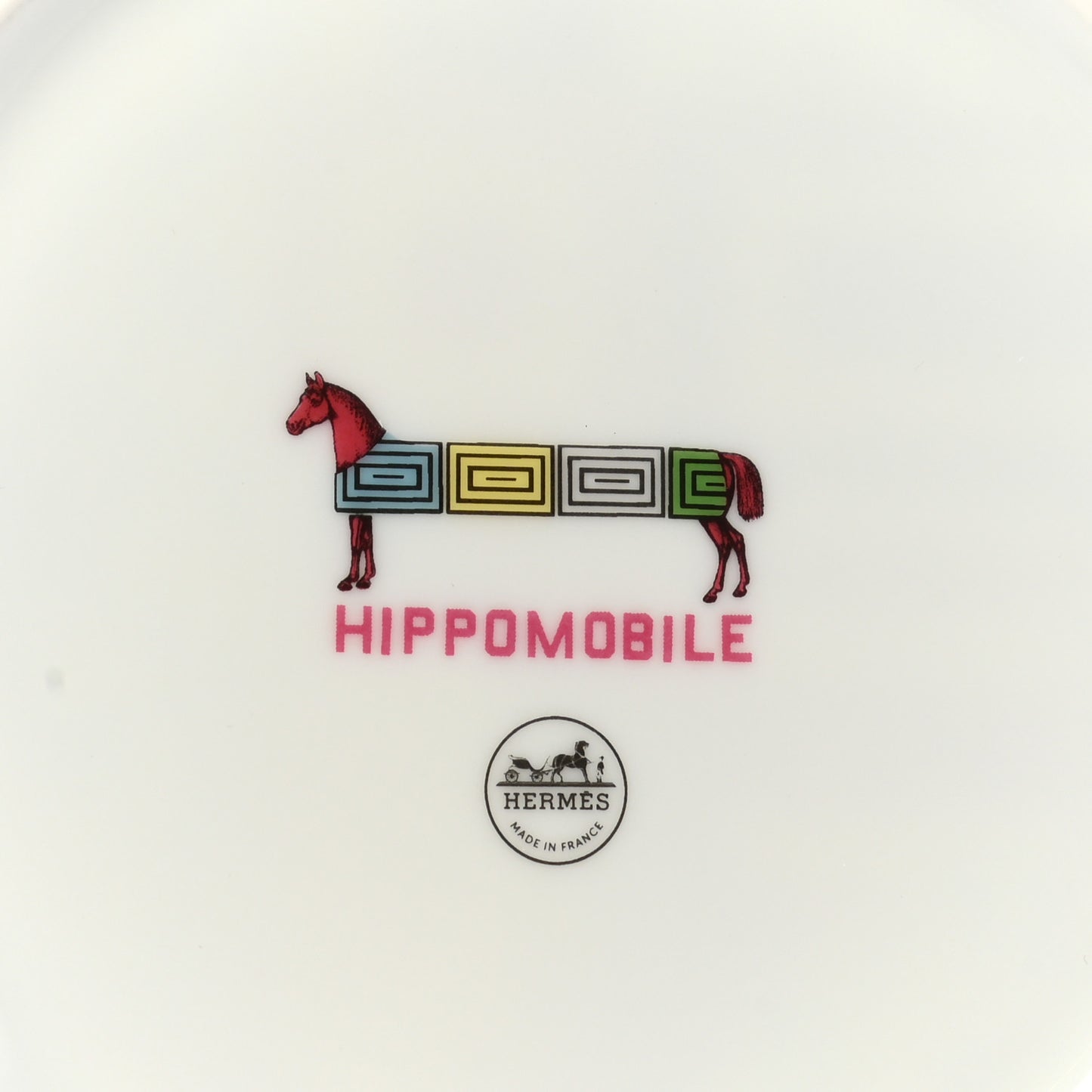Porcelain Hippomobile Dessert Plate Set of 2