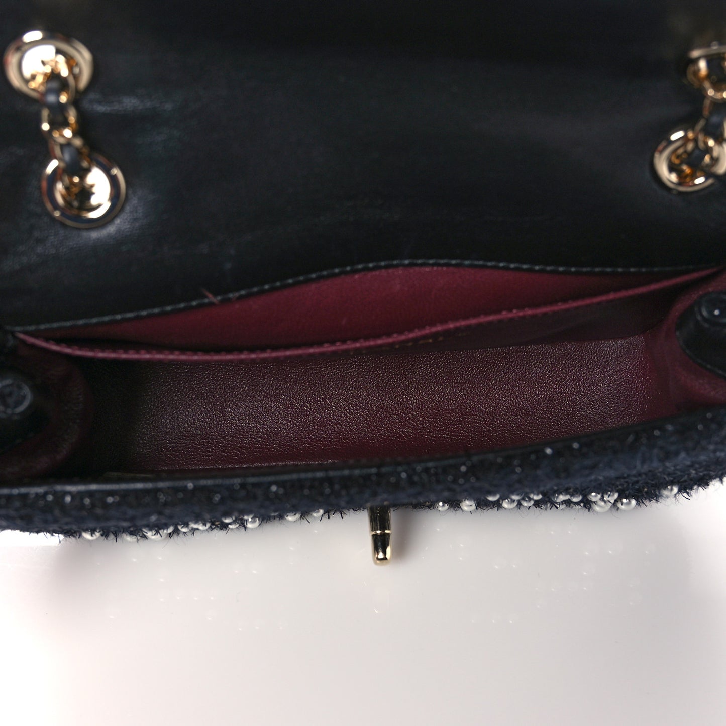 Tweed Pearl Small Cosmos Flap Black