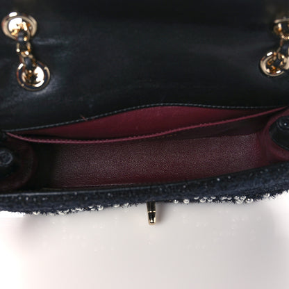 Chanel Tweed Pearl Small Cosmos Flap Black 4 of 11