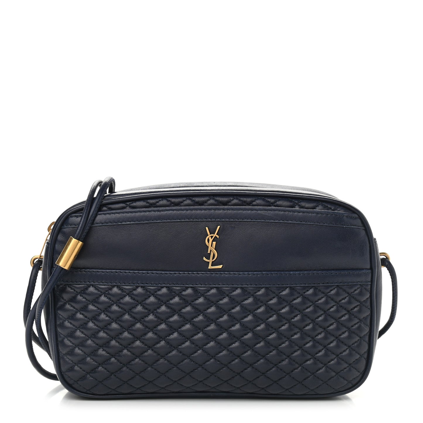 Lambskin Quilted Victoire Camera Bag Deep Marine