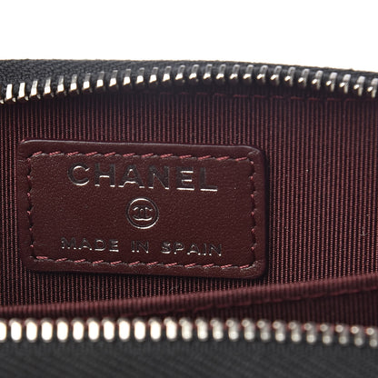 Chanel Caviar Chevron Quilted Zip Coin Purse Black 6 of 7