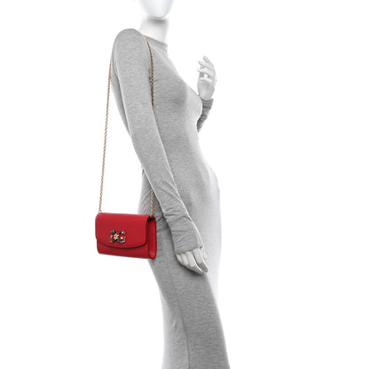 Dolce & Gabbana Dauphine Crystal Wallet On Chain Red 3 of 11