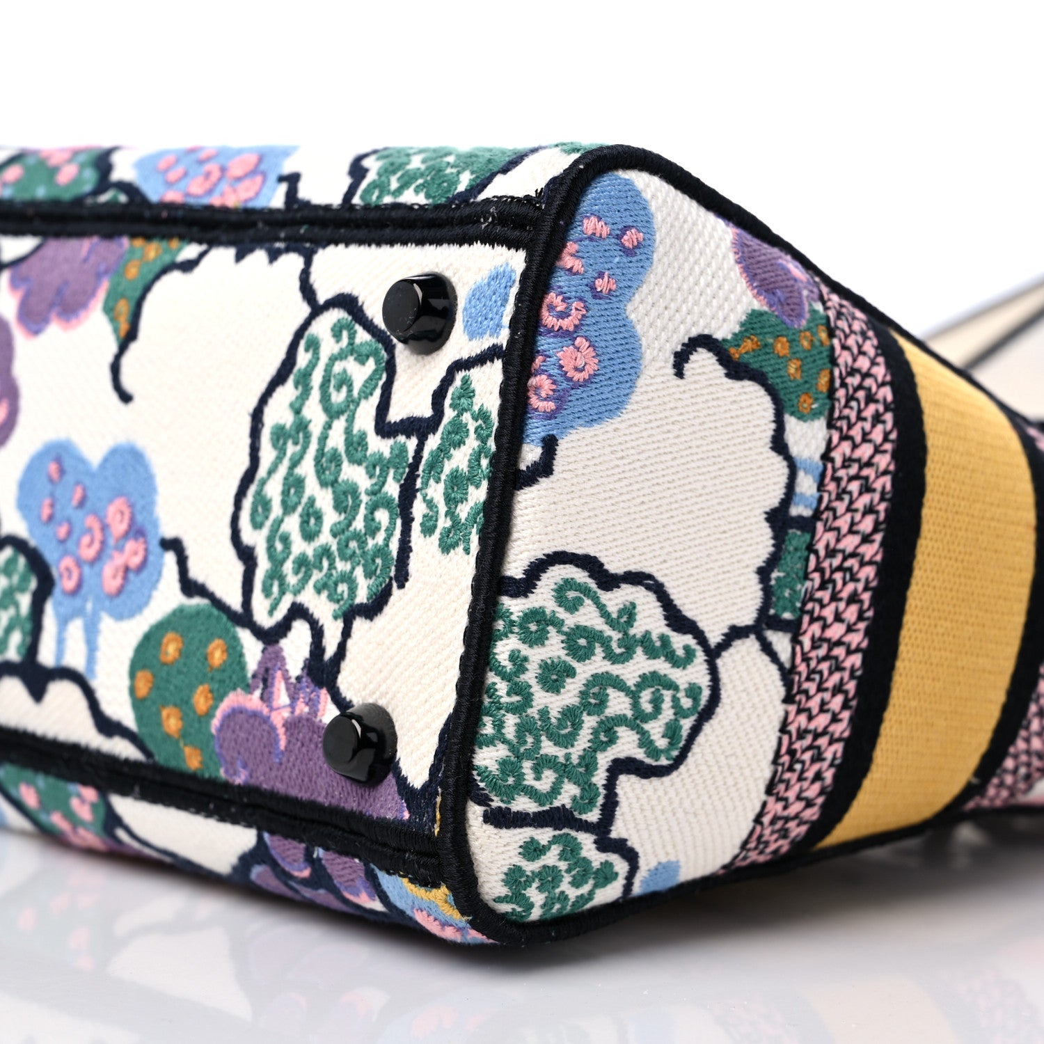 Christian Dior Canvas Embroidered Ciel De Reve Medium Lady D-Lite Latte Multicolor 8 of 8