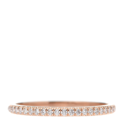 Tiffany 18K Rose Gold Diamond .20ctw Soleste Half Eternity Band Ring 62 10 1 of 5