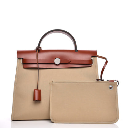 Hermes Vache Hunter Toile Herbag Zip 31 PM Trench Cuivre 3 of 11