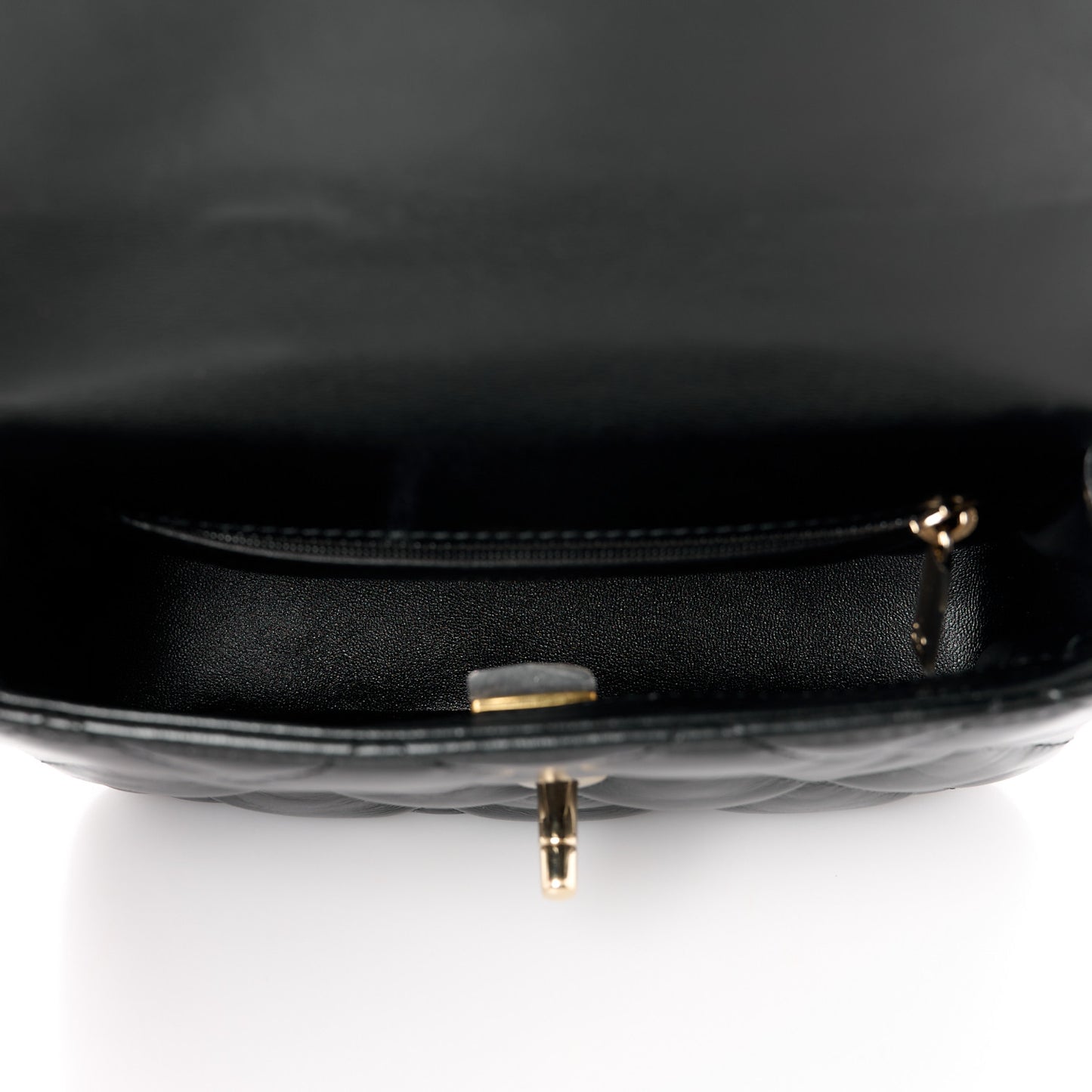 Shiny Lambskin Quilted Mini Coco Trip Flap Bag Black