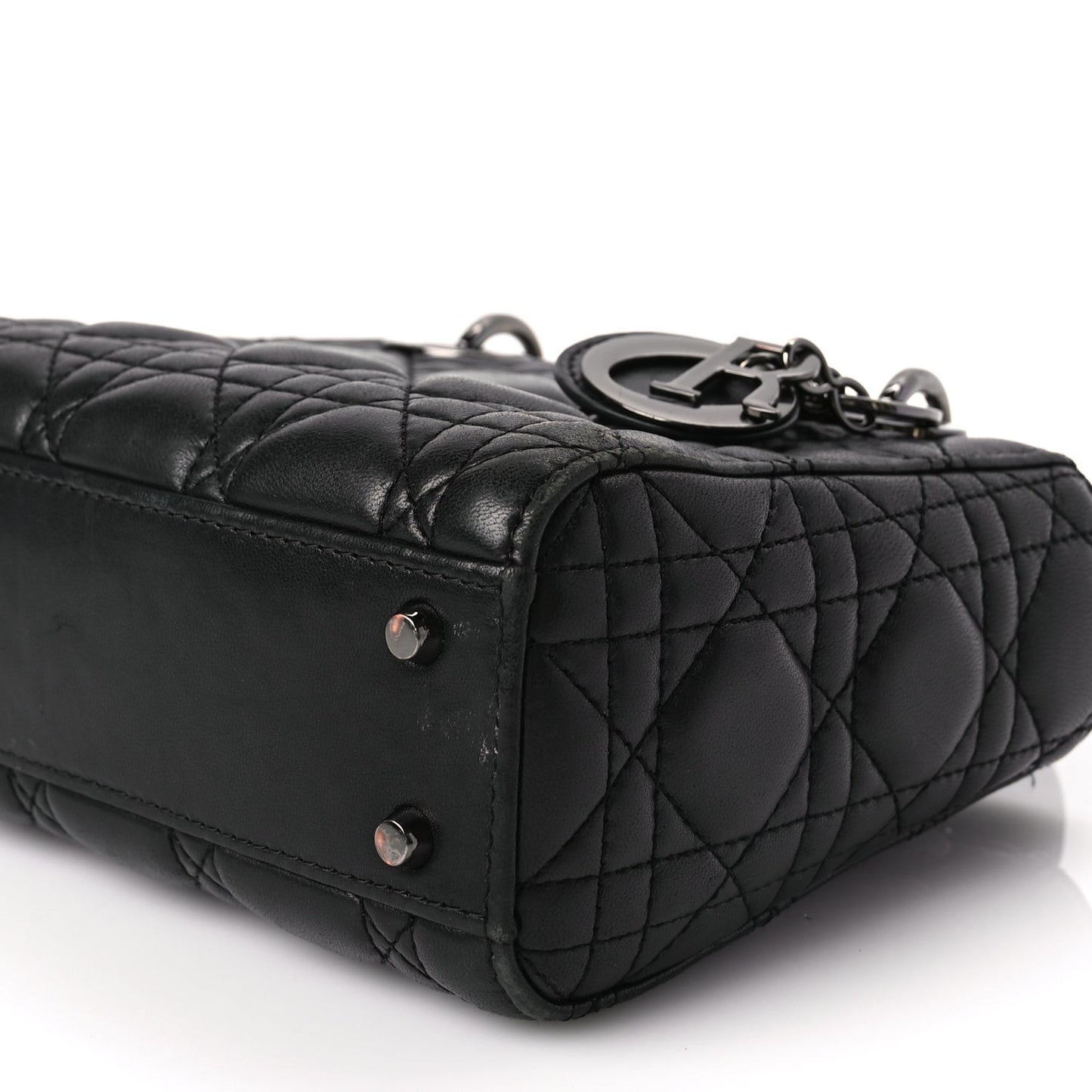 Lambskin Cannage Mini Lady Dior Black