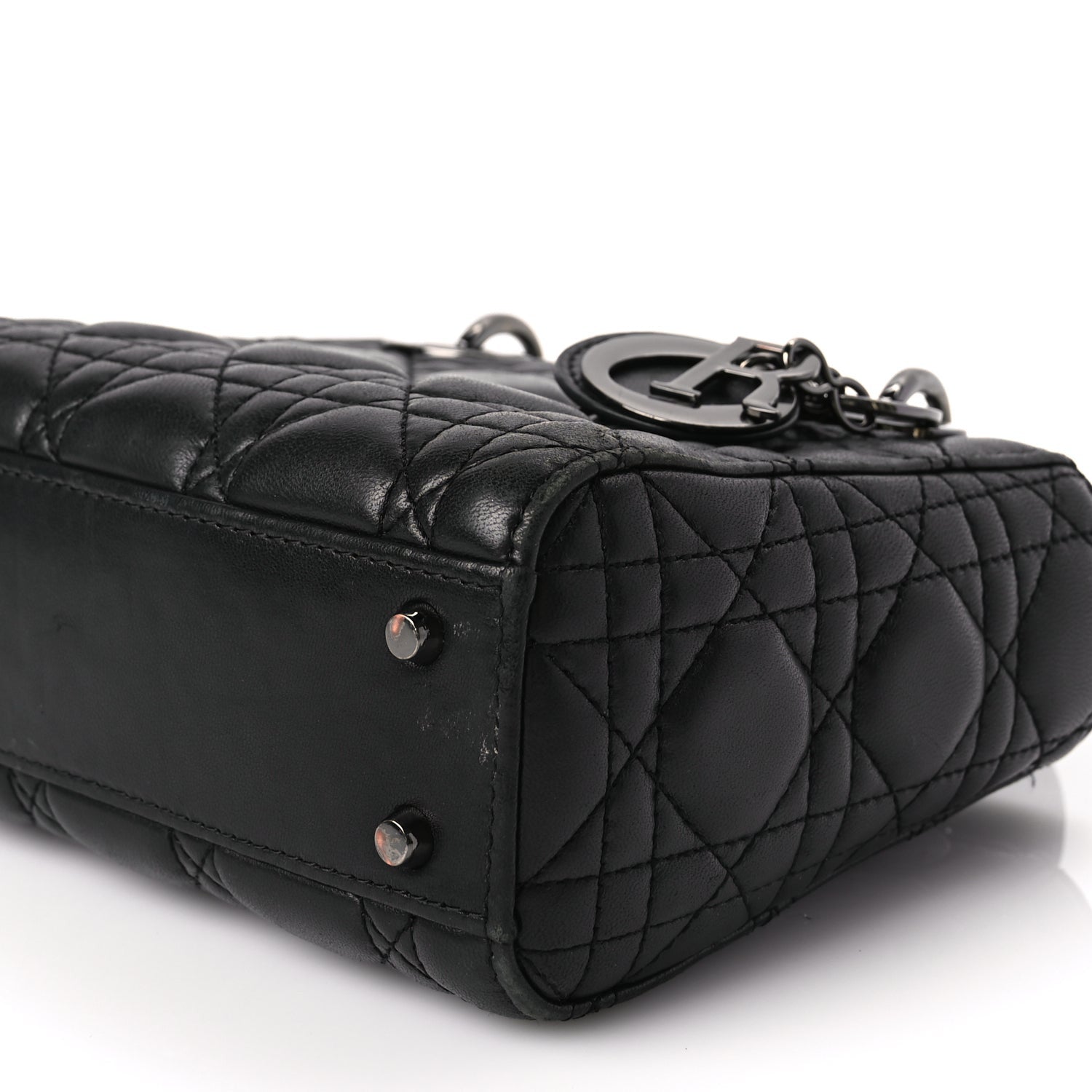 Christian Dior Lambskin Cannage Mini Lady Dior Black 8 of 8