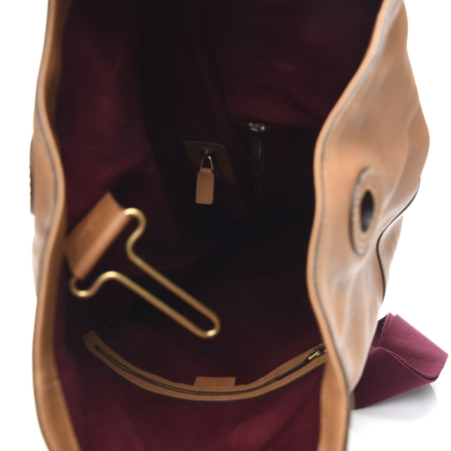 Soft Washed Calfskin Sling Duffle Biscotto