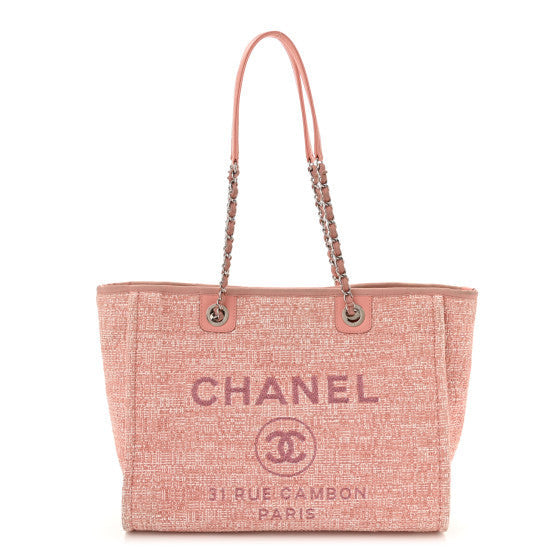 Chanel Lurex Boucle Small Deauville Tote Pink 1 of 1