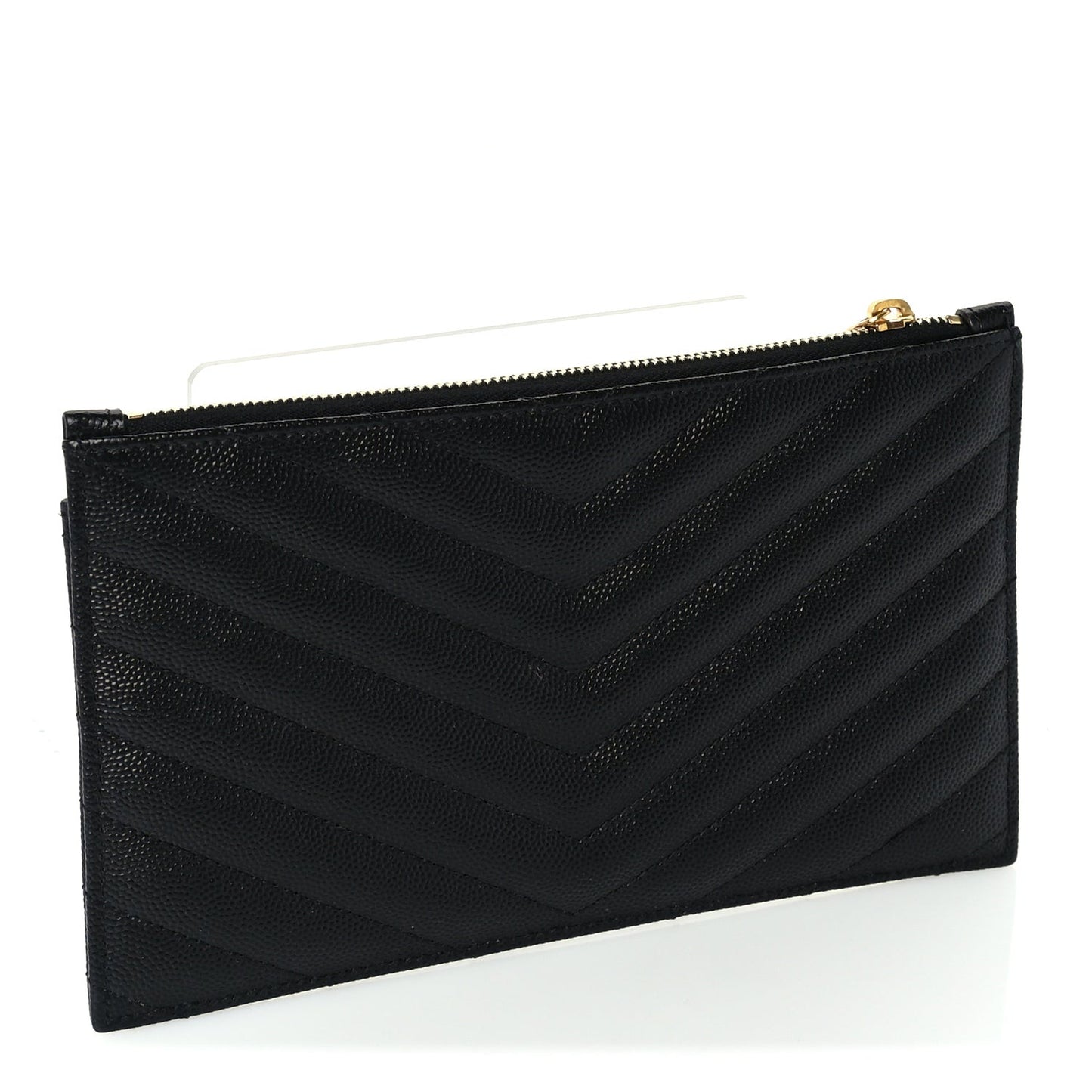 Grain De Poudre Chevron Monogram Bill Pouch  Black