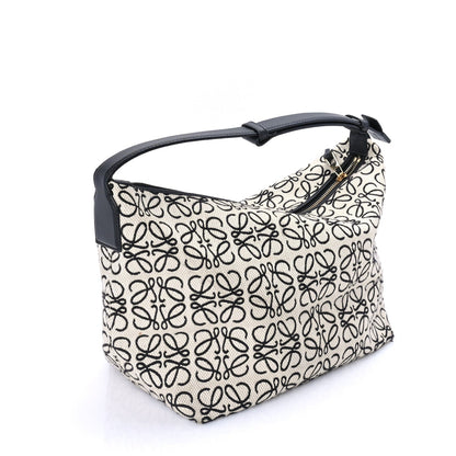 Loewe Jacquard Anagram Calfskin Large Cubi Bag Ecru Black 2 of 7