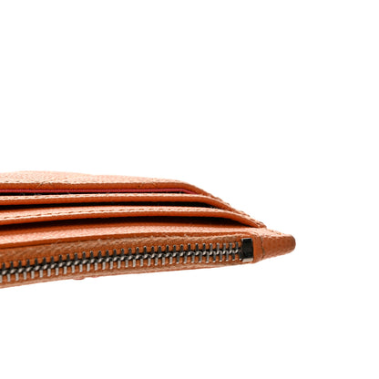 Chanel Caviar Flashy CC Zip Card Holder Orange Pink 11 of 12