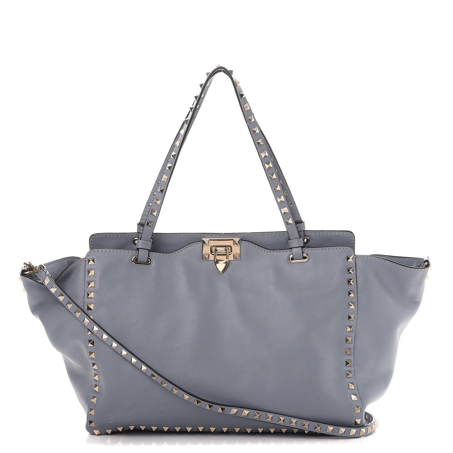 Vitello Medium Rockstud Tote London Stone