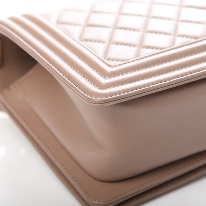 Chanel Lambskin Quilted Medium Boy Flap Beige 12 of 12