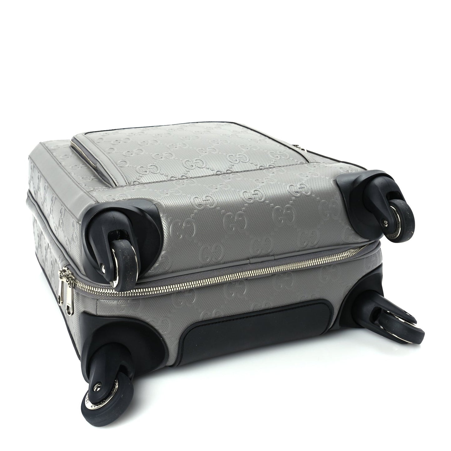 Monogram Jumbo GG Textured Dollar Calfskin Small Carry On Trolley Grey