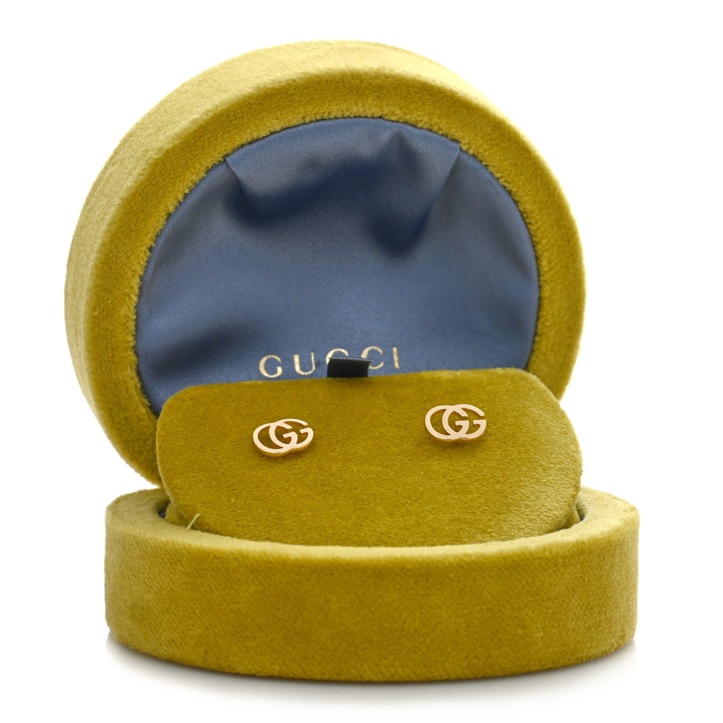 18K Yellow Gold Running G Stud Earrings