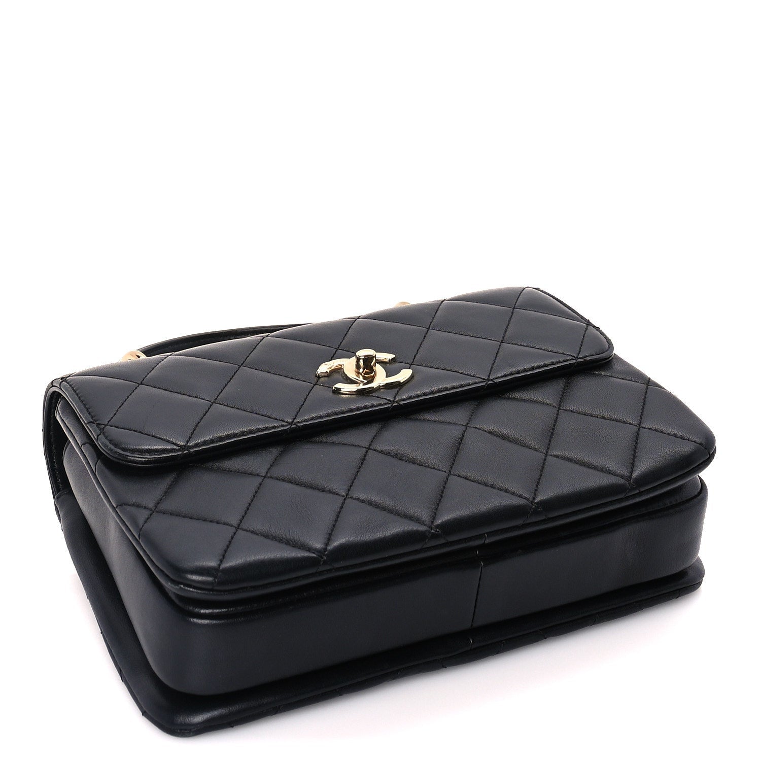 Chanel Lambskin Quilted Small Trendy CC Dual Handle Flap Bag  Black 3 of 9