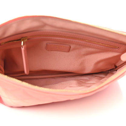 Chanel Caviar Quilted Ombre Medium Cosmetic Case Coral 5 of 9