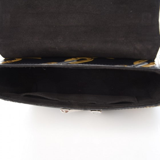 Epi Chain Flower Twist Shoulder Bag MM Black