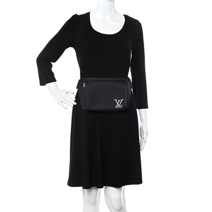 Louis Vuitton Grained Calfskin Aerogram Takeoff Sling Black 2 of 12