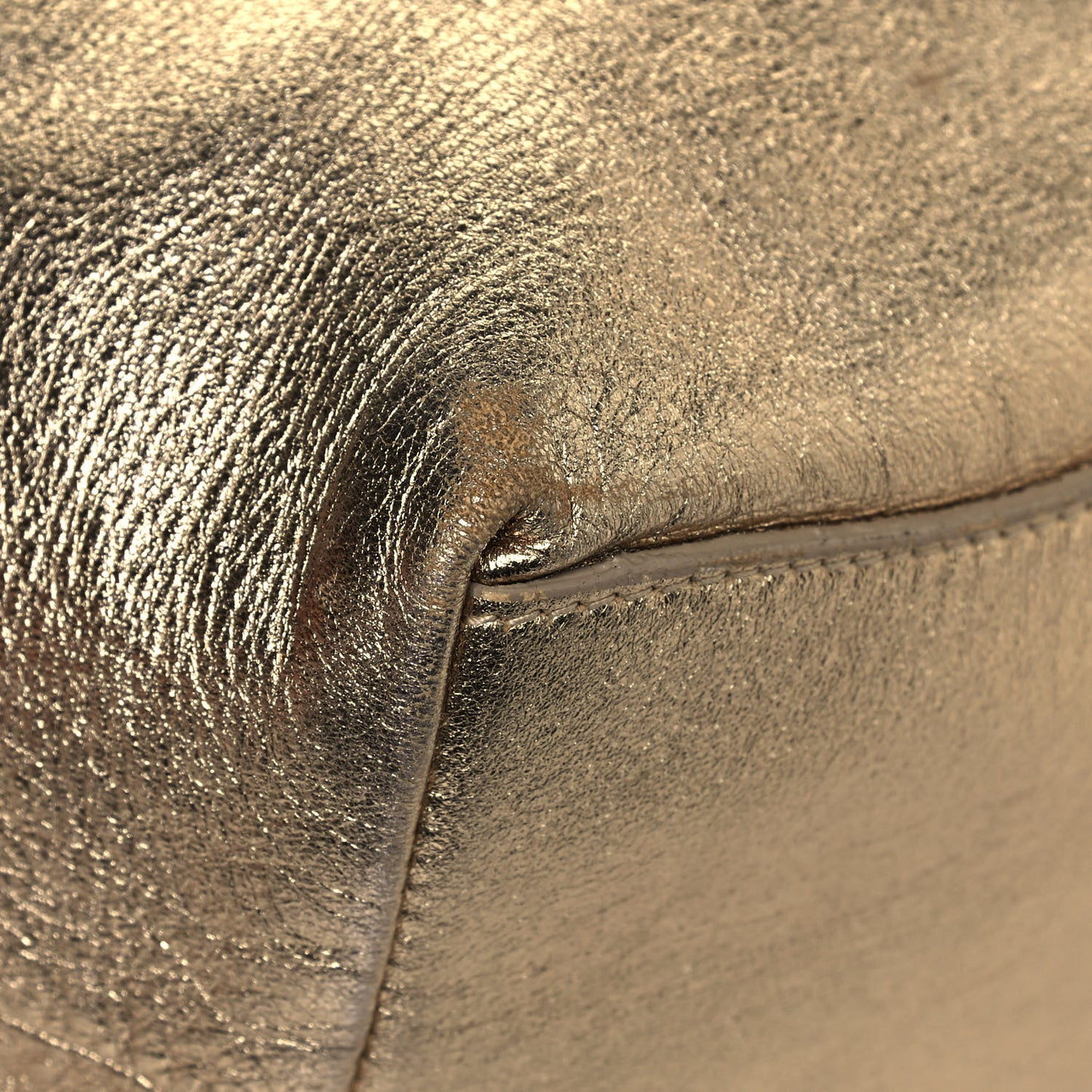 Metallic Nappa Tote Gold