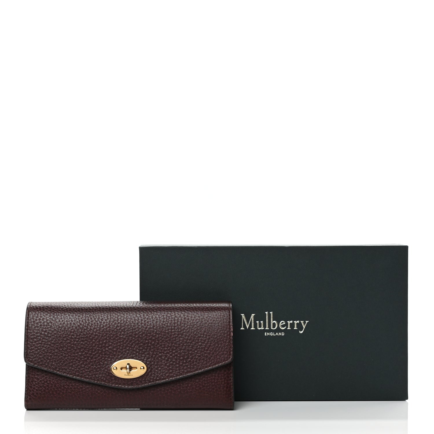 Mulberry MULBERRY Grain Vegetable Tanned Calfskin Darley Wallet Oxblood 12 of 12