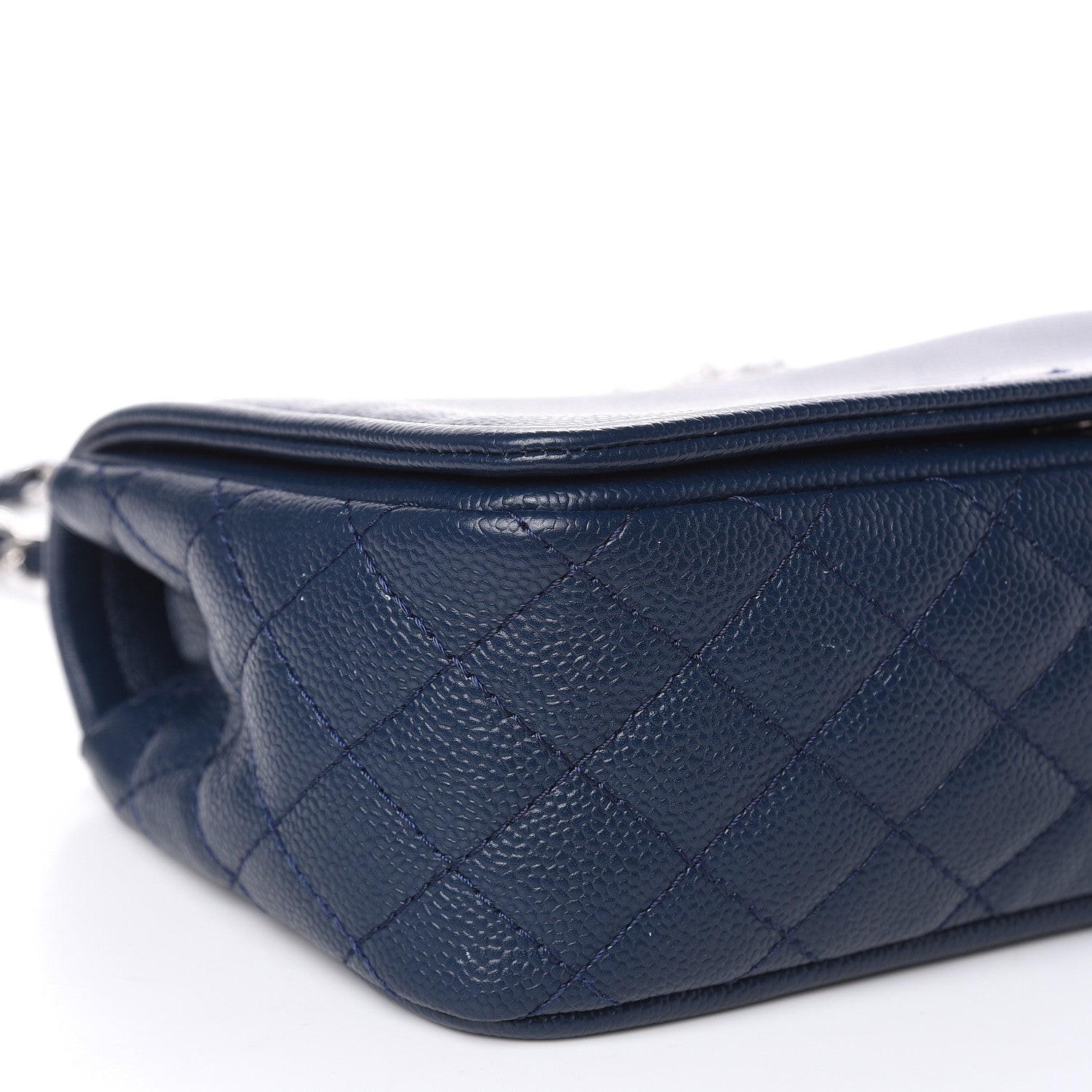 Chanel Caviar Medium Timeless CC Flap Navy Blue 8 of 9