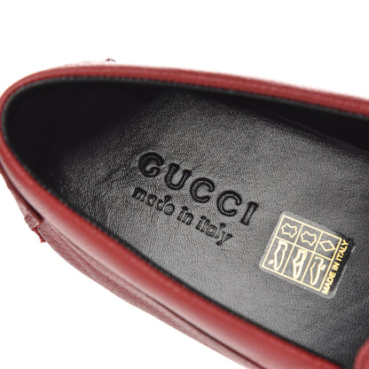 Gucci Calfskin Web Mens Driver Loafers 8 Red 6 of 8