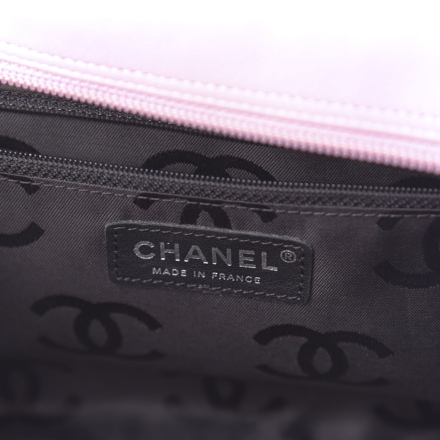 Calfskin Quilted Large Cambon Bowler Pink Black