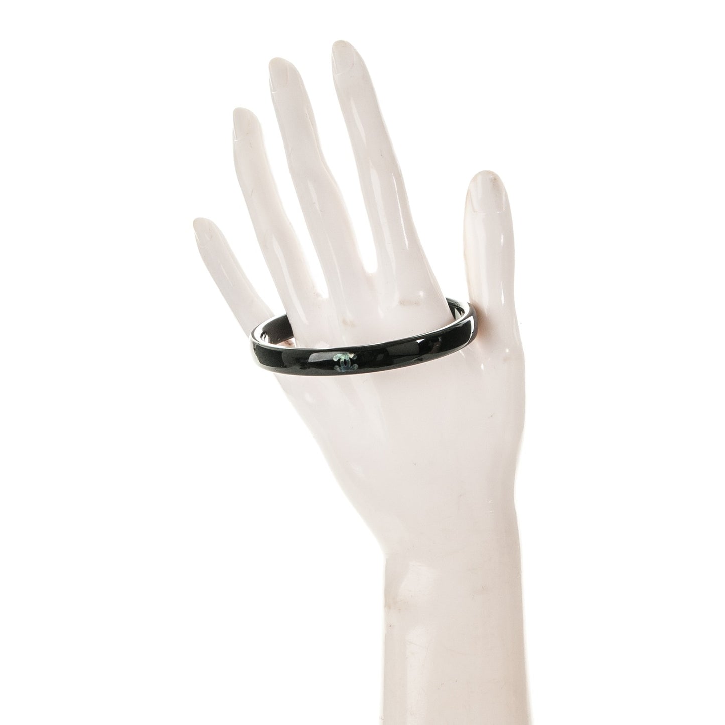 Resin Mother of Pearl CC Bangle Black