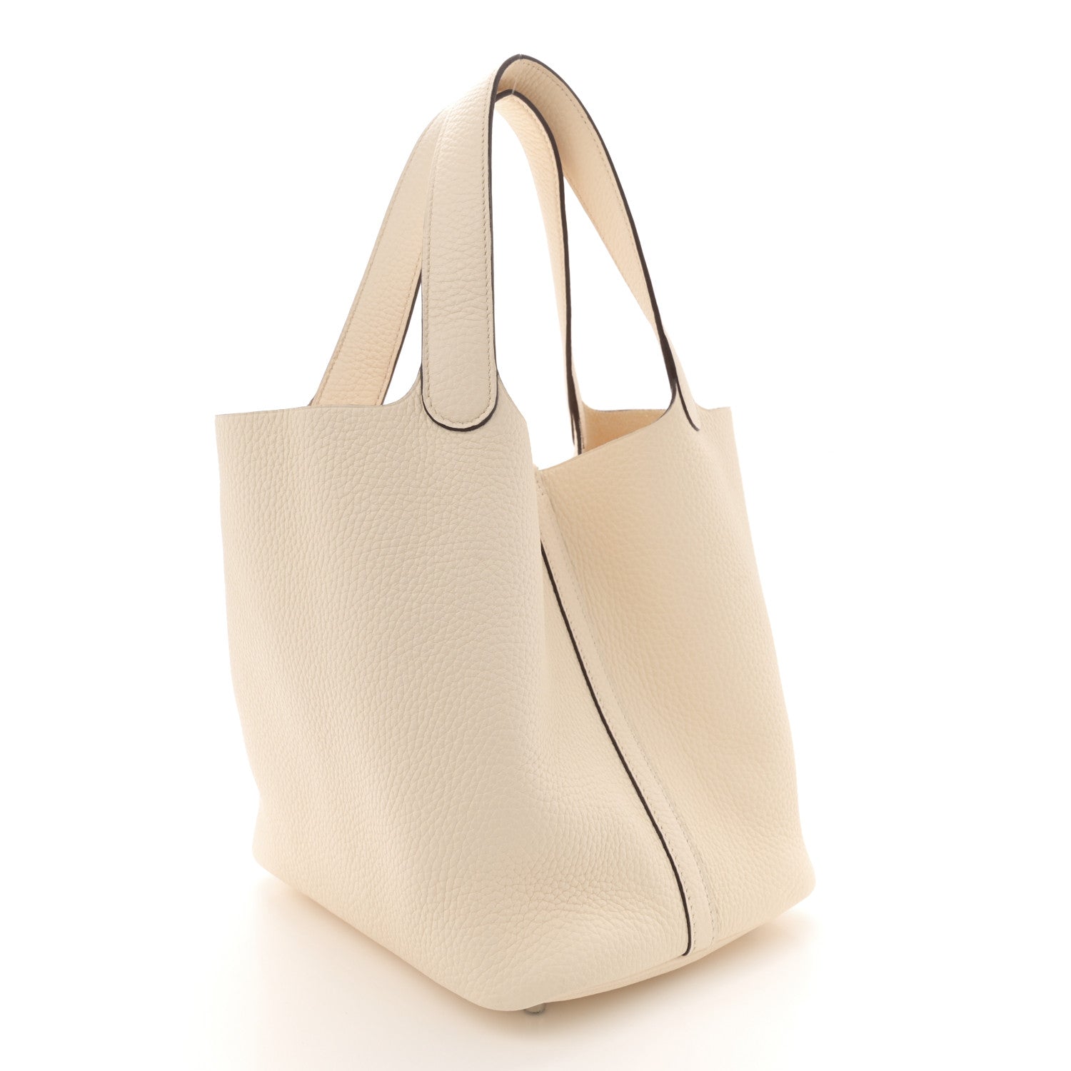 Hermes Taurillon Clemence Picotin Lock 22 MM Nata 3 of 12