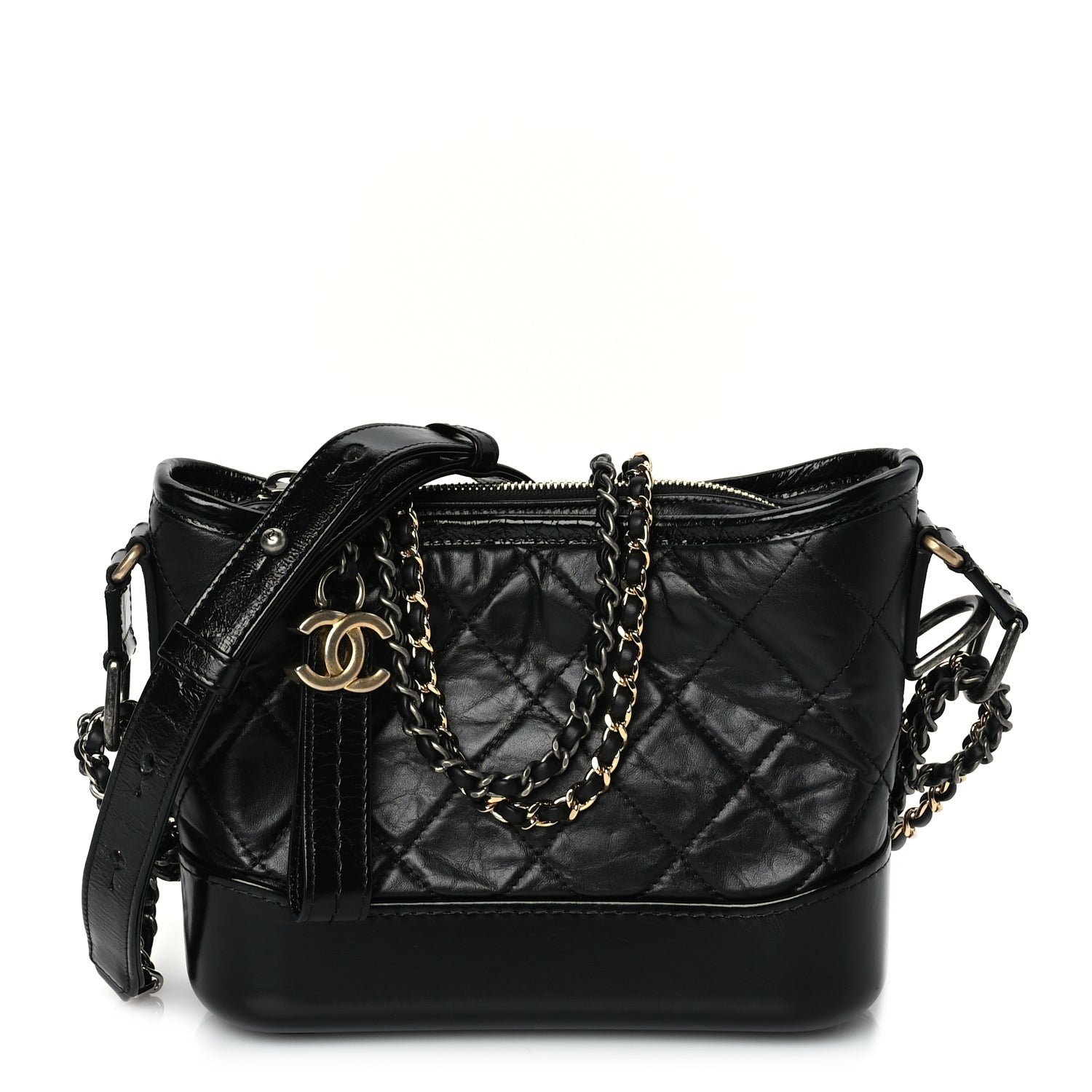 Chanel Aged Calfskin Chevron Quilted Small Gabrielle Hobo 1 of 9