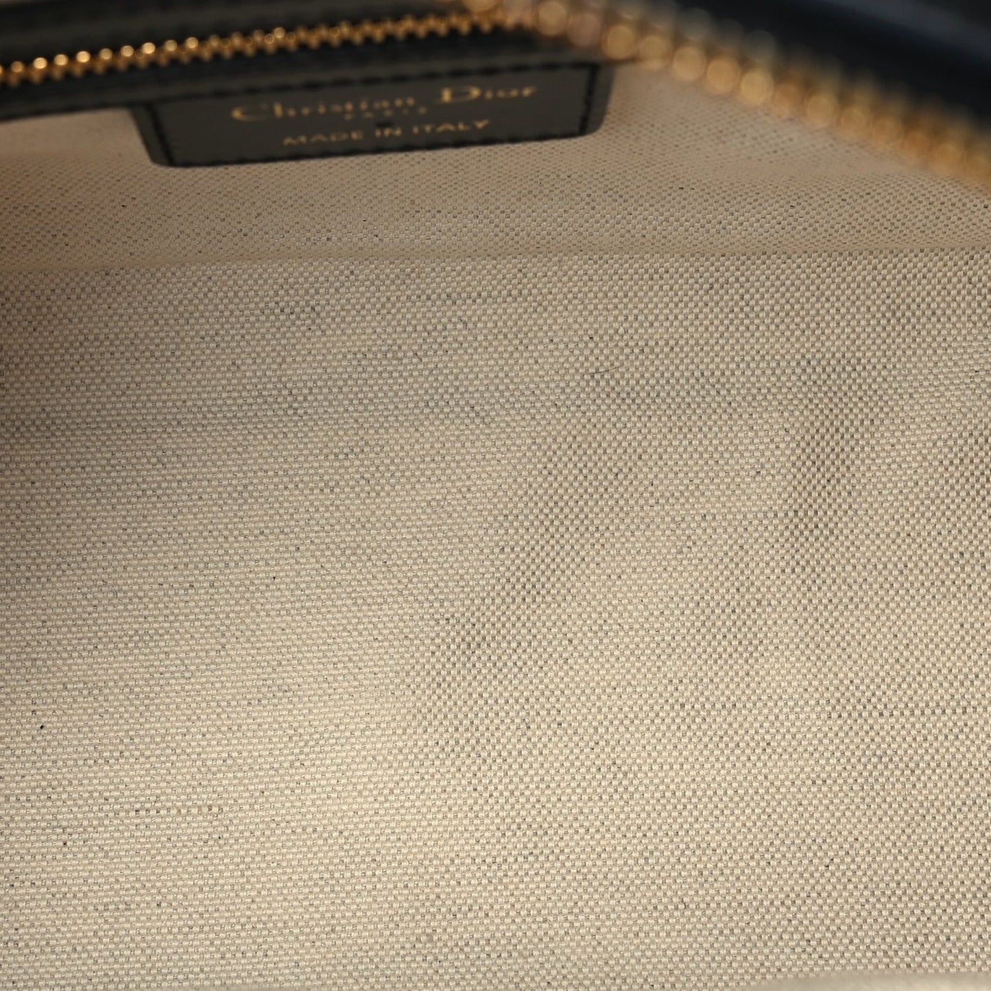 Calfskin Small Dior Vibe Zip Bowling Bag Black White