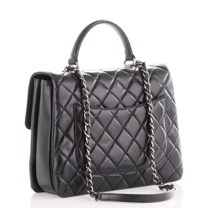 Chanel Lambskin Quilted Large Trendy CC Dual Handle Flap Bag Black 3 of 7