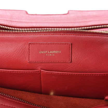 Saint Laurent Calfskin Medium Classic Y Cabas Red 7 of 15
