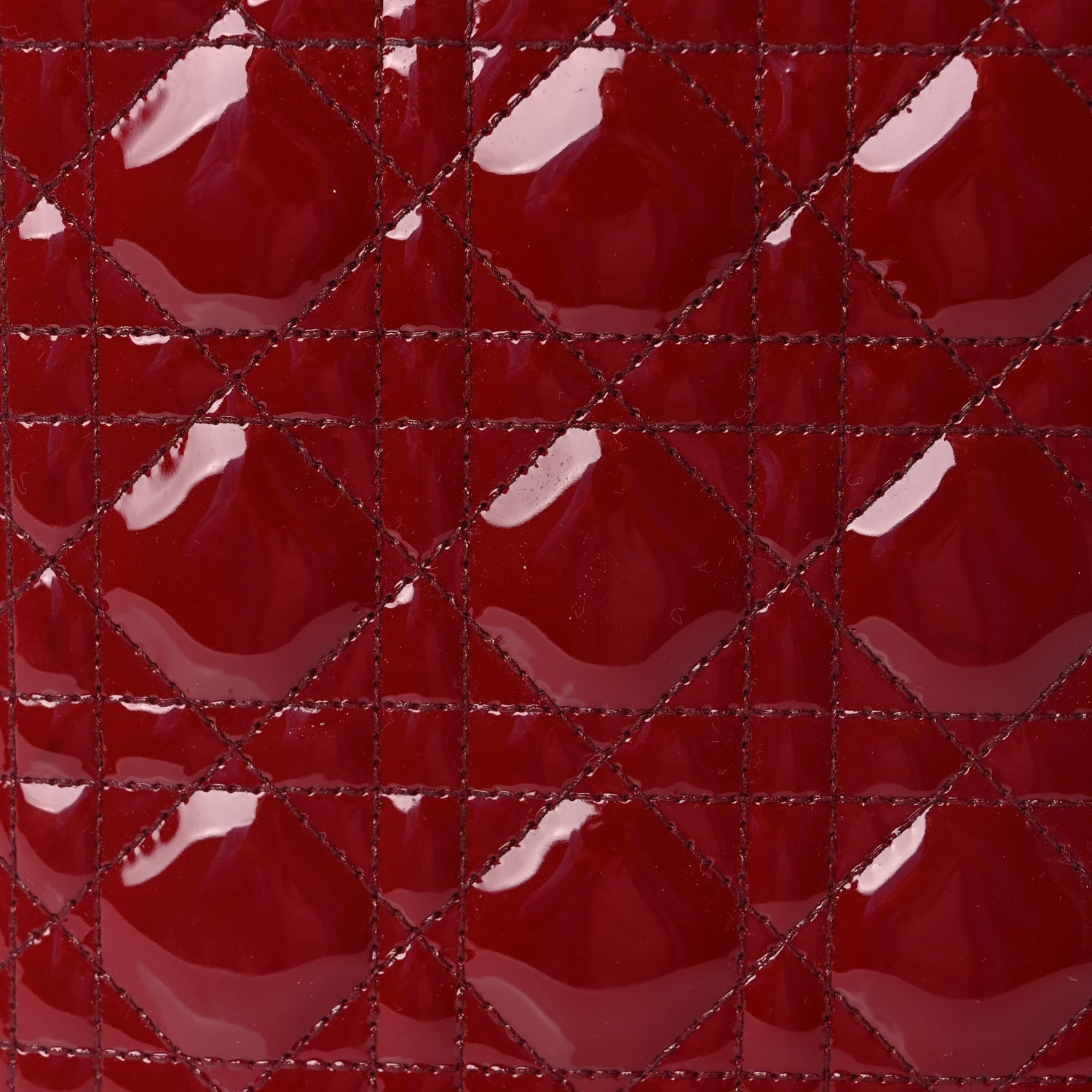 Christian Dior Patent Cannage Medium Lady Dior Red 6 of 8