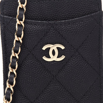 Chanel Caviar Quilted Card Holder On Chain Black 11 of 11