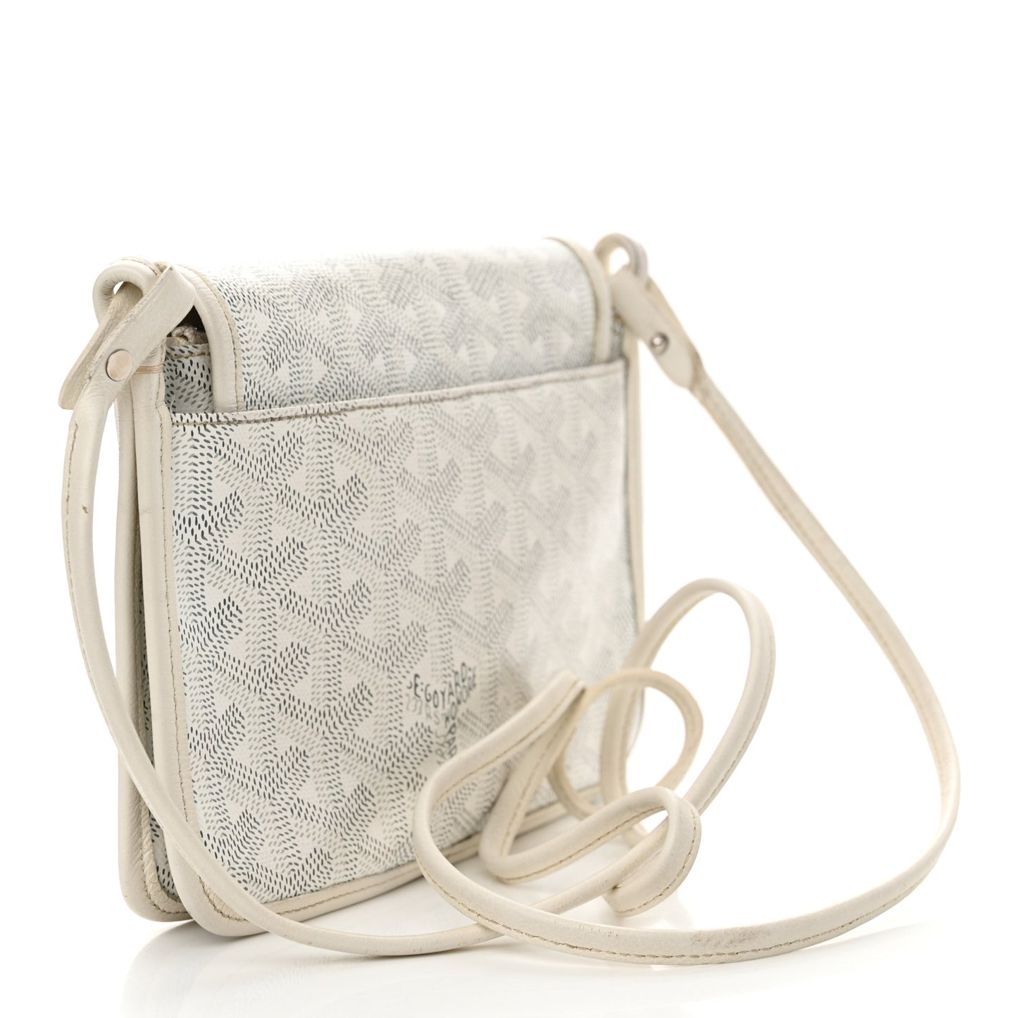 Goyardine Plumet Wallet Clutch White