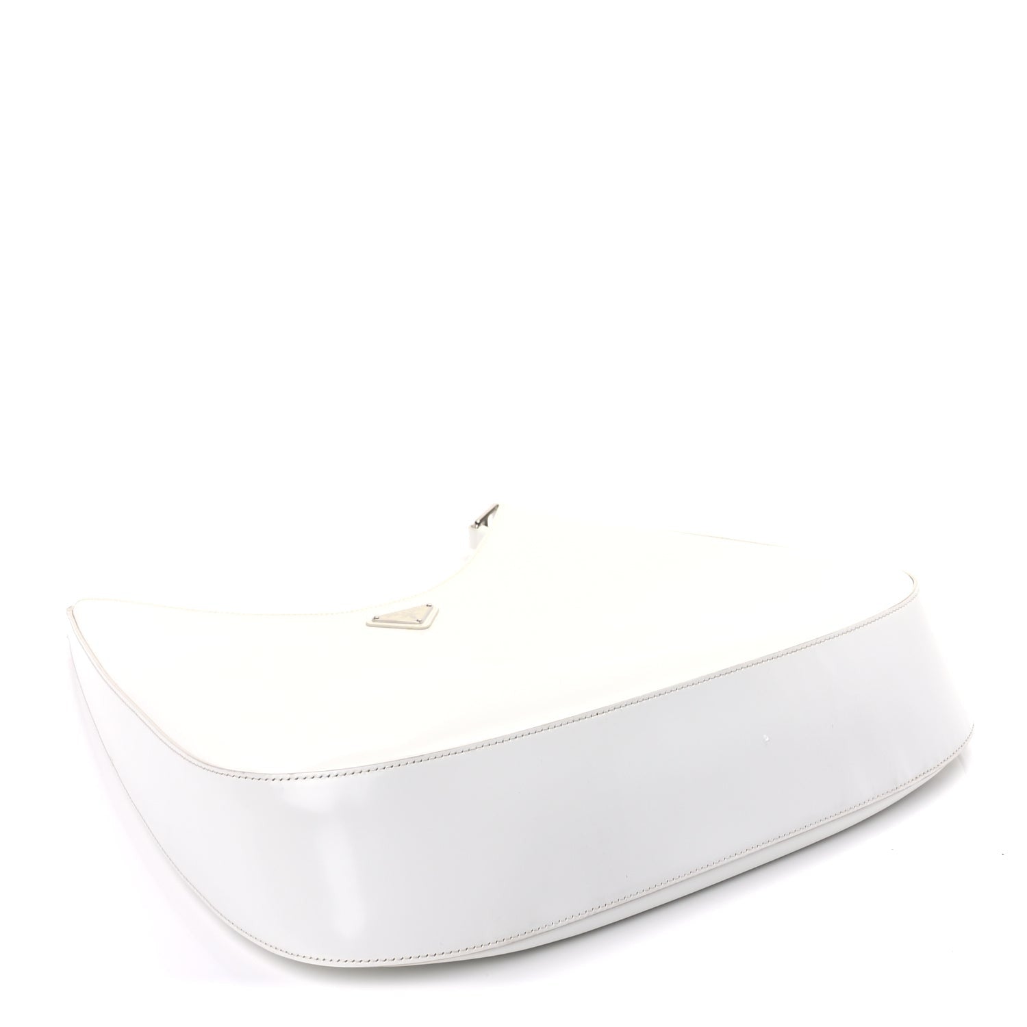 Prada Spazzolato Maxi Cleo Adjustable Strap Shoulder Bag White 4 of 7