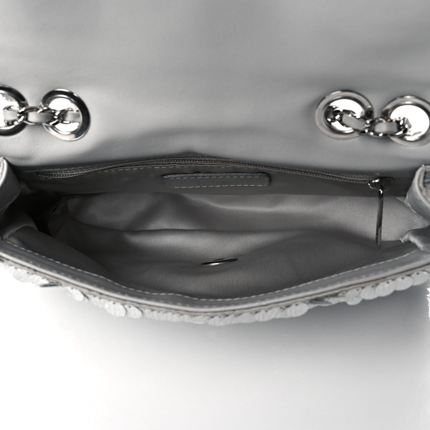 Sequin Mini Rectangular Flap Silver