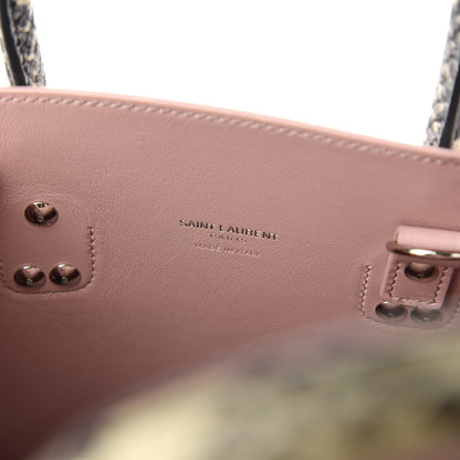Saint Laurent Calfskin Python Embossed Small Sac De Jour Powder Pink 8 of 9