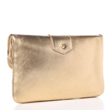 Louis Vuitton Metallic Lambskin SC Slim Clutch Gold 3 of 11