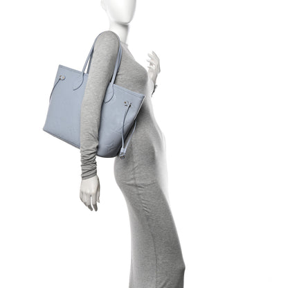 Louis Vuitton Empreinte Monogram Giant Neverfull MM Blue Hour 2 of 9